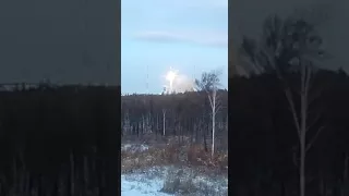 Запуск ракеты в городе Свободный, оказался неудачным,вскоре ракета упала