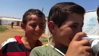 A Young Syrian Refugee in Lebanon Experiences a Moment of Joy