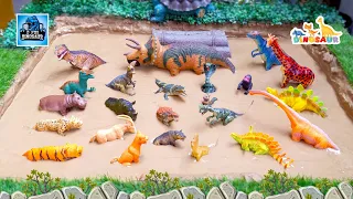 Plastic Dinosaur Toys & African Jungle Animal Muddy Adventure | D for Dinosaur