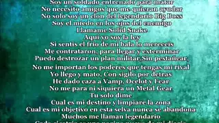 Metal gear solid rap (letra)