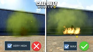 Codm BattleRoyale - Max Vs Very High Vs Low Graphics | Setting Comparison