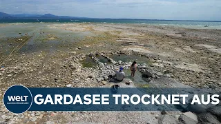 SEIT WOCHEN KEIN REGEN: Wasserstand des Gardasees massiv zurückgegangen
