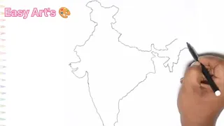 How to Draw india map easy [ असानी तरीका से भारत के नक्शा बनाना सिखें ]  #india map #drawing