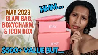 Unboxing IPSY May 2023 Glam Bag, Boxycharm & Icon Box - valued at $500+ | IPSY Spoilers