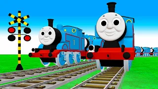 【踏切アニメ】あぶない電車 5 TRAINS PASSING ON CRAZIEST & DANGEROUS RAILROAD TRACKS🚦 Fumikiri 3D #1