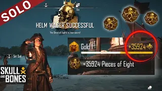 Skull and Bones (SOLO) +35000 Pieces Of Eight Coins Chest - Helm Wager - Guide & Strategy