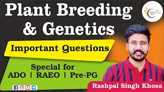 Plant Breeding and Genetics Important Questions | Special for ADO | RAEO | Pre-PG | ICAR-JRF | NET