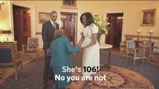106-Year-Old Woman Dances With Joy At Meeting Obamas