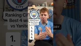 Ranking Citys best Wins vs Man United!! 👀 #shorts