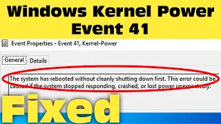 Fix Kernel Power ID 41 Critical Error in Windows 11 || Windows Kernel Power Event 41 Latest Fix 2024