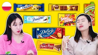 Korean Girls Try 'Polish Snacks' for the first time