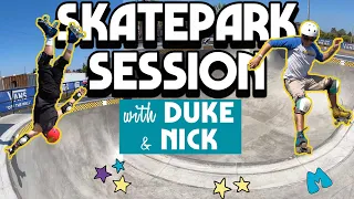 Roller Skating Skatepark Session with Duke and Nick
