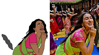 Atrangi Re: Chaka Chak Video Drawing meme | A. R. Rahman | Sara A K. Dhanush - to funny arts