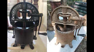 Restoring a 1905 fruit and sausage press.