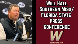 FSU Football | Southern Miss head coach Will Hall on 66-13 loss to Florida State | Warchant TV #FSU