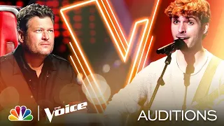 Sam Stacy's Intimate Performance of James Taylor's "Fire and Rain" - The Voice Blind Auditions 2020