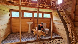 I AM BUILDING A TOILET AND BATHROOM IN MY WOODEN CABIN.