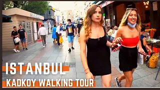 Istanbul Turkey 2021 | Kadıköy Istanbul Walking Tour | 4K UHD 60fps | 26 August 2021 | Evening Walk