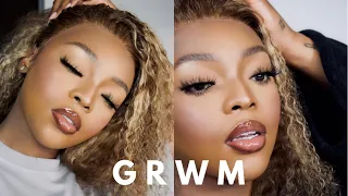 GRWM : wig install & everyday makeup tutorial with Fenty Foundation