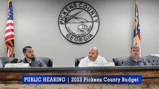 Pickens County Board of Commissioners Called Meeting | 2023 Budget Public Hearing December 2022