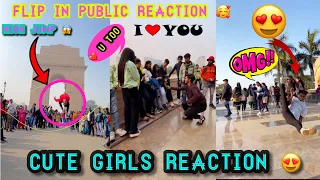 Public React Stunt || Amazing Public Reaction || Cute Girls Reaction #publicreaction #flip #tiktok