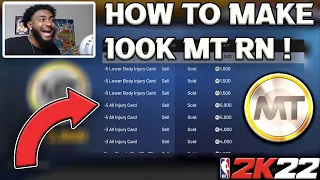 HOW TO MAKE 100K MT Fast IN NBA 2K22 MYTEAM !