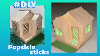 DIY Popsicle Stick Crafts | How to Make a Beautiful House out of Popsicle Sticks #popsiclesticks