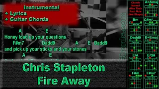 Chris Stapleton - Fire Away - Instrumental - Whole Band - Lyrics + Guitar Chords (0025-B021)