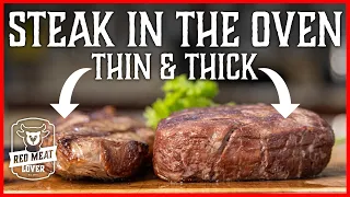 How to Cook Steak in Oven -  Thin & THICK Broil Steak Recipes