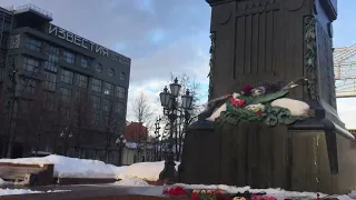 Москва, памятник - Александр Пушкин, Пушкинская площадь / уничтоженный Страстной монастырь