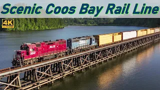 Scenic Coos Bay Rail Line in Summer 2023 (4K) | Trestles, Tunnels, & more