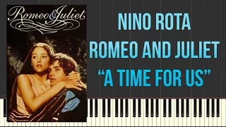 Nino Rota - Romeo and Juliet - A Time For Us (Piano Tutorial Synthesia)