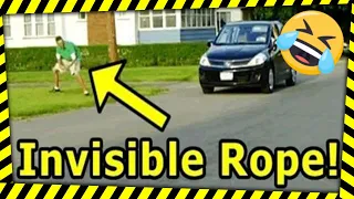 We Strike Again! Invisible Rope Prank PART 2