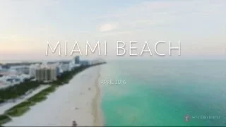 South Beach and Downtown Miami Sunset - Drone video footage