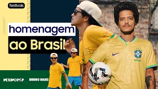 Bruno Mars faz várias homenagens ao Brasil após shows | Fãs apontam mensagem subliminar sobre volta