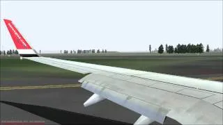 Virtual Norwegian Boeing 737-800W Landing at Oslo Airport