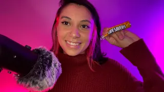 ASMR Breathy Whispering & Hard Candy (Mouth Sounds)