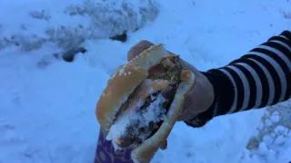 Eat Mcdonald burger like a boss