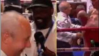 WOAH DEREK CHISORA RIPS REFEREE FORNTHE AMAZINGLY SLOW COUNT FOR TYSON FURY/ USYK