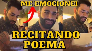 Gusttavo Lima se EMOCIONA ao DECLAMAR poema que lembra da sua MÃE e do seu PAI