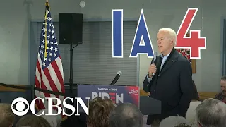 Biden calls voter a "damn liar" in Iowa