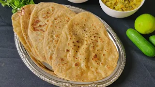 Easy to Make Soft and Flaky Whole Wheat Parathas | Triangle Paratha Recipe