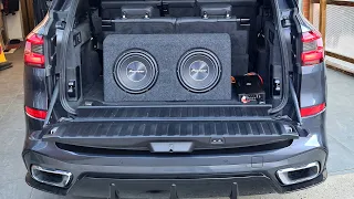 BMW X5 2020 Double 10" Pioneer Subwoofer Box 2400w and HELIX M ONE Mono Amplifier 600w RMS at 1 ohm