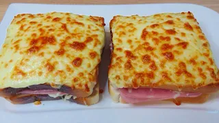 Classic French Croque Monsieur Sandwich | Paris Style Ham and Cheese Breakfast