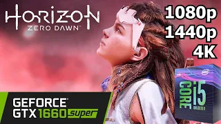 Horizon Zero Dawn - GTX 1660 Super + i5 8500 - 1080p/1440p/4K - Gameplay Benchmark