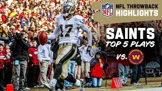 Saints' Top 5 Plays vs. Washington | NFL Throwback Highlights