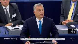 Debatte im EU-Parlament zur Rechtsstaatlichkeit in Ungarn am 11.09.18