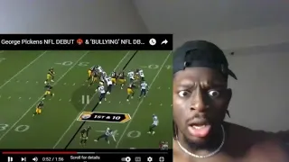 STRAIGHT MEANCE! George Pickens NFL DEBUT (Seahawks vs Steelers Preseason highlights)REACTION