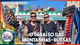 Andamos na MAIOR montanha-russa da FLÓRIDA e no MAIOR balanço do MUNDO - Busch Gardens Tampa