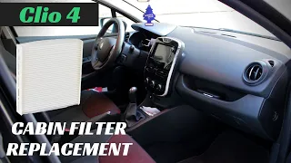 Cabin Filter Replacement - Renault CLIO 4 | Change Pollen Filter at Home